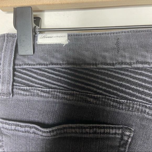 Lovers + Friends Black Aaron Moto Skinny Jeans - Picture 8 of 10